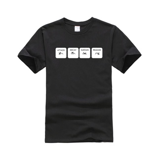 เสื้อคนอ้วนผญ - ผู้ชายเสื้อยืด ADSR 100% สังเคราะห์ฝ้าย Moog Roland ผู้ผลิตเพลง Ableton ฤดูร้อนสไตล