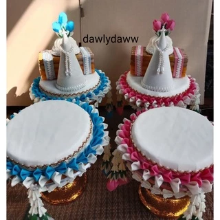 พานขันหมากชุดไหว้ พานธูปเทียนแพขอขมา+พานวาง **ส่งไวค่ะ