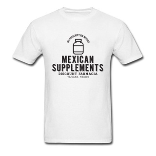 [S-5XL]เสื้อยืดคอกลม ผ้าฝ้าย พิมพ์ลาย MEXICAN SUPPLETS สีขาว แฟชั่นฤดูร้อน สําหรับผู้ชาย