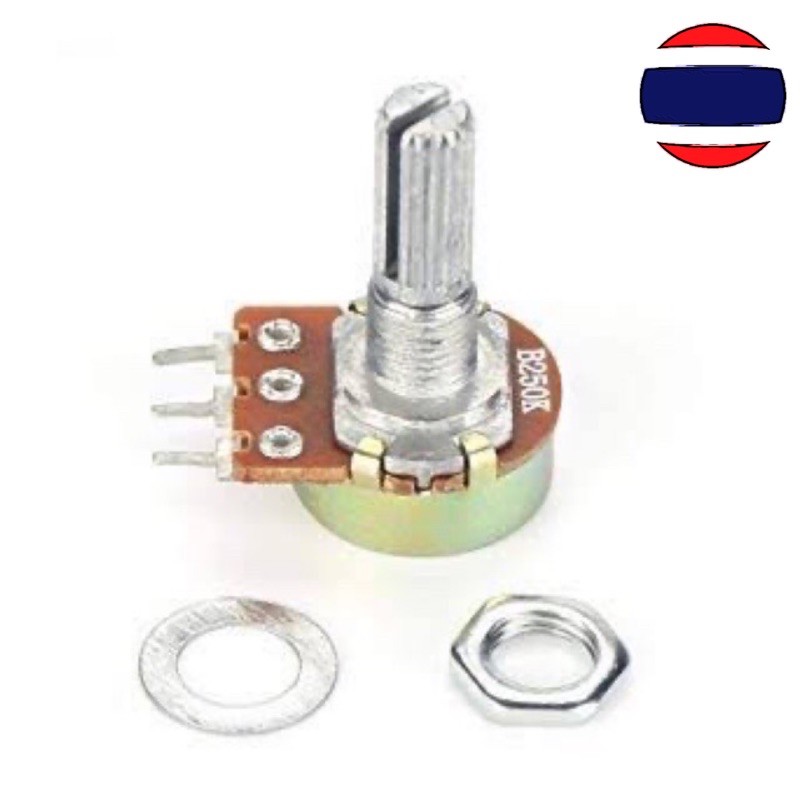 วอลลุ่ม 3ขา 20มม. WH148 20mm Shaft Potentiometer B1K B2K B5K B10K B20K B50K B100K B250K B500K B1M 3P