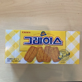 ขนมเกาหลี peanut cookies พีนัทคุกกี้ crown grace 85g 크라운제과 그레이스