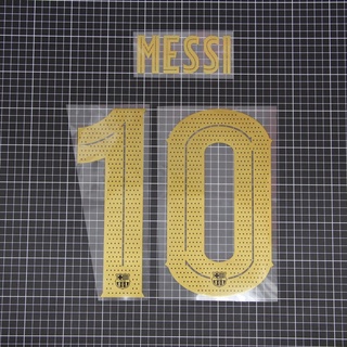 2020-21 MESSI 10 Gold BARCELONE Away Black Ver. Uefa use NAME SET Transfer Film