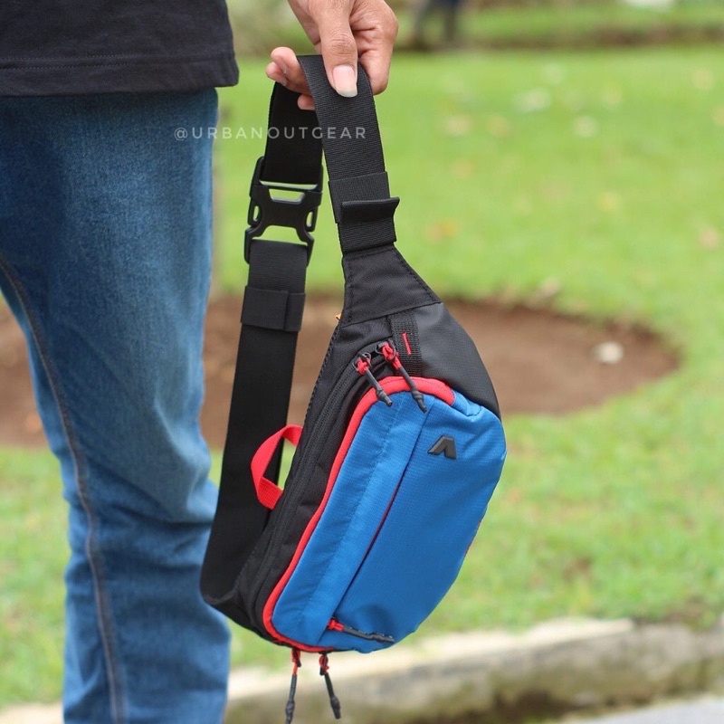 KALIBRE WAISTBAG VERTICO WAIST SLING BAG 1L สีฟ้า - สีดํา 1L 921508 409