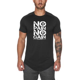 No Pain No Gain Fashion Top Tees Graphic Tshirts Bodybuilding Fitness Tees