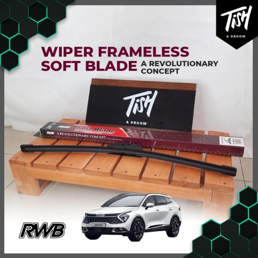 ที่ปัดน้ําฝน Sportage Gen5 NQ5 2021 RWB ไร้กรอบอ่อน 2 ชิ้น