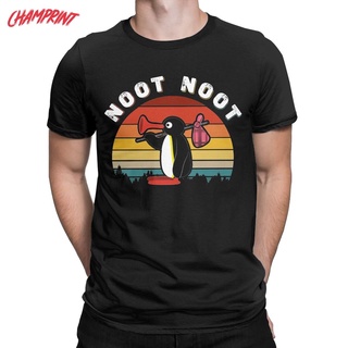 ใหม่ เสื้อยืดคอกลม แขนสั้น ผ้าฝ้าย 100% พิมพ์ลาย Noot Noot Pingu Meme น่ารัก ของขวัญ สําหรับผู้ชาย และผู้หญิง