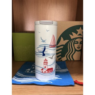 Starbucks กระบอกน้ำ Stainless Sea Scene 12oz.