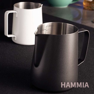 HAMMIA ☕☕ เหยือกตีฟองนม สเตนเลส ปากแหลม หนา 600 มล. สําหรับบ้าน Milk Frothing Pitcher