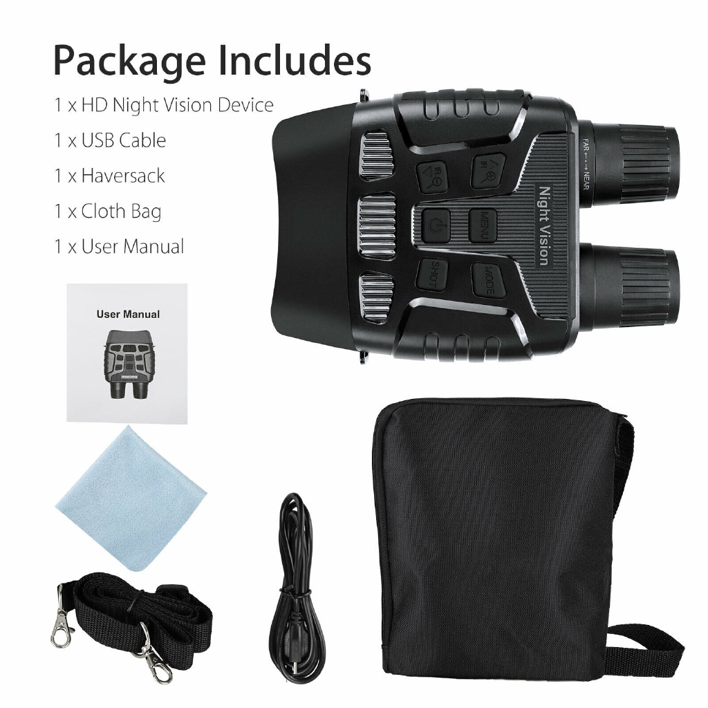 HD 4x Digital Night Vision Infrared Hunting Binocular Scope IR Camera ...
