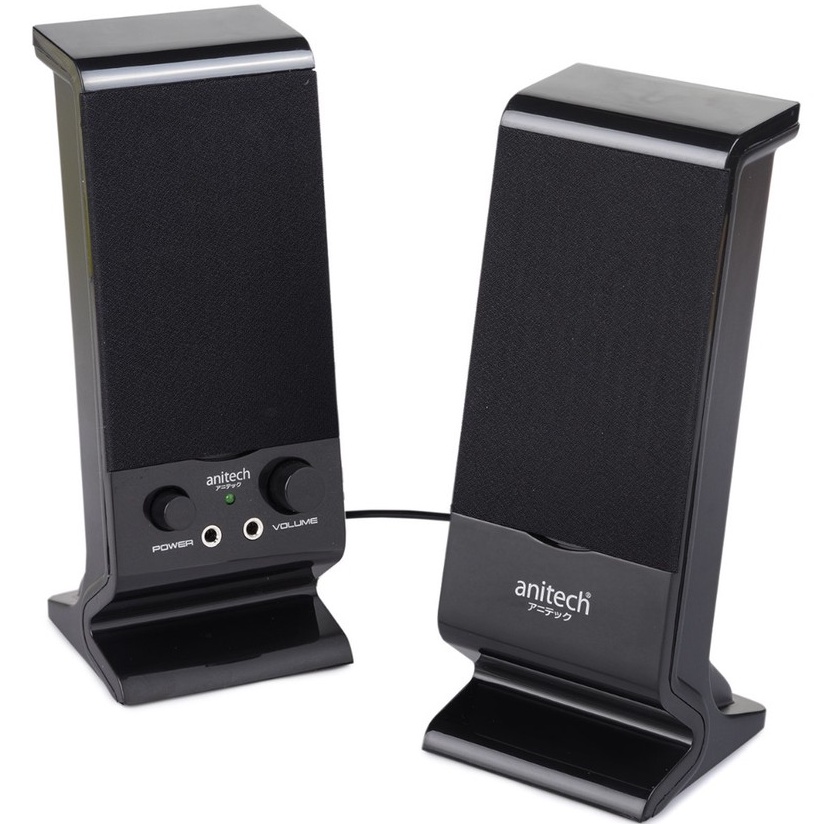 Anitech ชุดลำโพง แอนนิเทค 2.0 Stereo Speaker SK212 - ดำ -ของแท้ ประกัน 1ปี