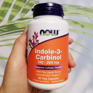 อินโดล-3-คาร์บินอล INDOLE-3-CARBINOL (I3C) 200mg 60Veg Capsules (Now Foods®)