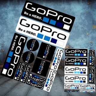 สติกเกอร์สะท้อนแสง ลายโลโก้ Gopro สําหรับติดตกแต่งหมวกกันน็อค รถจักรยานยนต์