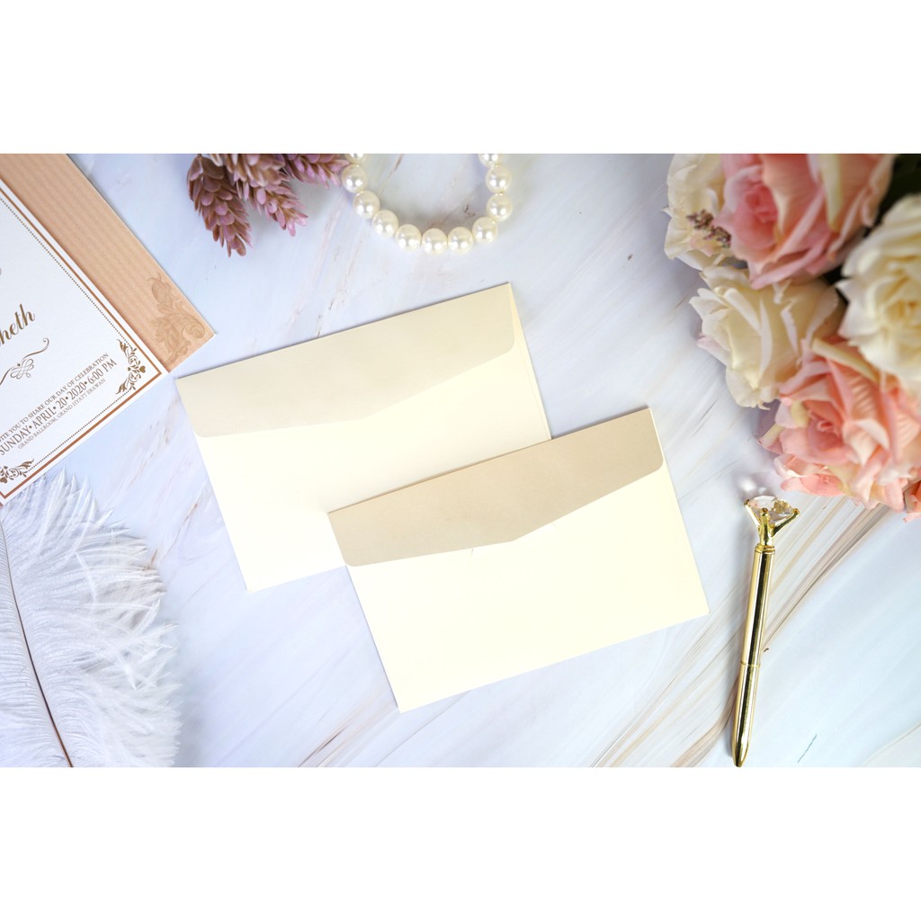 (4x6 นิ้ว) ซองใส่การ์ด สีครีม (50ซอง/แพค)