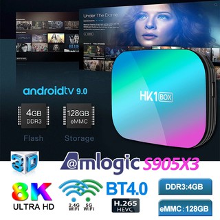 HK1 BOX กล่องแอนดรอยด์ทีวี Smart TV Box กล่องรับสัญญาณทีวีดิจิตอล กล่องรับสัญญาณทีวีดาวเทียม TV Receivers  Android box