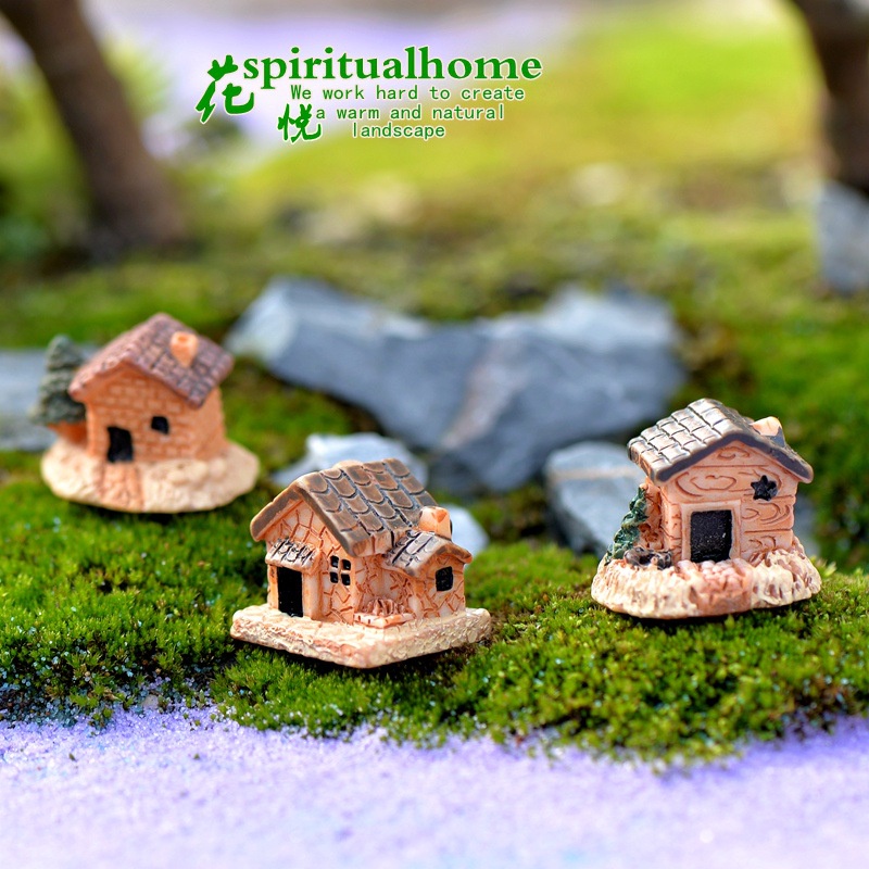 1 ชิ้นรั้ว House Micro ภูมิทัศน์อุปกรณ์ตกแต่งเรซิ่นขนาดเล็กตกแต่งบ้าน Villa เครื่องประดับหัตถกรรมตกแต่งบ้านขนาดเล็ก Miniature Garden