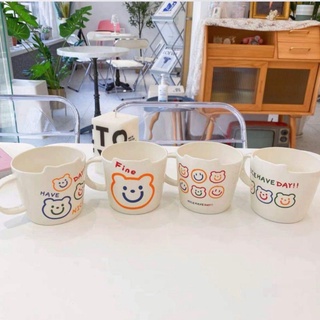 พร้อมส่ง ✨ 𝑵𝒆𝒘 𝑨𝒓𝒓𝒊𝒗𝒂𝒍 💖 แก้วมัคน้องหมี 🐻 ขอบแก้วมีดีเทลเป็นรูปหูหมี น่ารักมากๆค่าา สีสันสดใสที่สุดดด (Twinnies ​Decor)​