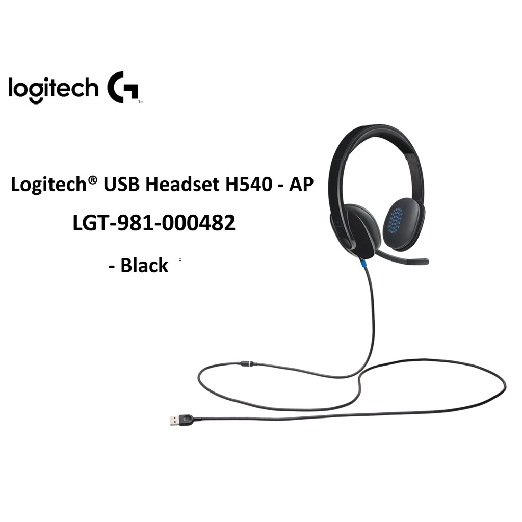 Logitech® USB Headset H540 - Black - AP รุ่น LGT-981-000482