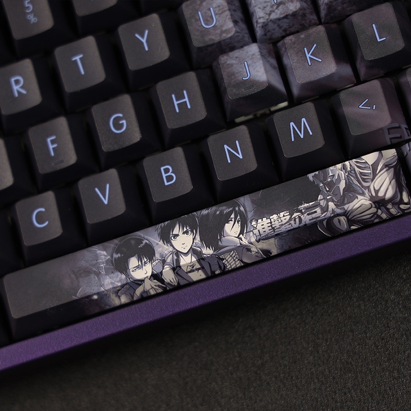 Attack on Titan keycap cherry Profile dark style อะนิเมะ PBT Dye sub คีย์บอร์ด keycap #7