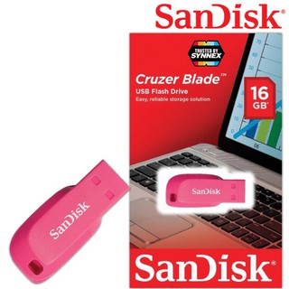 SanDisk Flash Drive CRUZER BLADE 16GB USB2.0 (SDCZ50C_016G_B35PE) Pink แฟลชไดร์ฟ ใส่ โน๊ตบุ๊ค คอมพิวเตอร์ เครื่อง