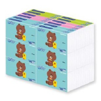 CELLOX PURIFY LINE FRIENDS กระดาษทิชชู่พกพา (10แผ่น/ห่อ) แพ็ครวม 36 ห่อ (6 ห่อ X 6 แพ็ค) เซลล็อกซ์ พ