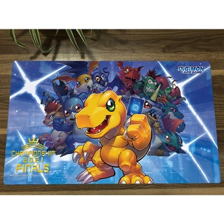 แผ่นรองเมาส์เล่นเกม Digimon Duel Playmat Agumon Trading Card Game Mat DTCG CCG สําหรับโต๊ะทํางาน