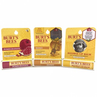 BURTS BEES Beeswax Lip Balm บีส์แว็กซ์ ลิป บาล์ม / Pomegranate Lip Balm พอมเมอกราเนท (in box)