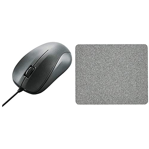 [🗻ส่งตรงจากญี่ปุ่น✈]Elecom Mouse Wired M Size 3 Button USB Optical Black ROHS compliant M-K6URBK/RS &amp; Mouse Pad for Laser &amp; Optical Mouse (สีดำ) MP-113BK