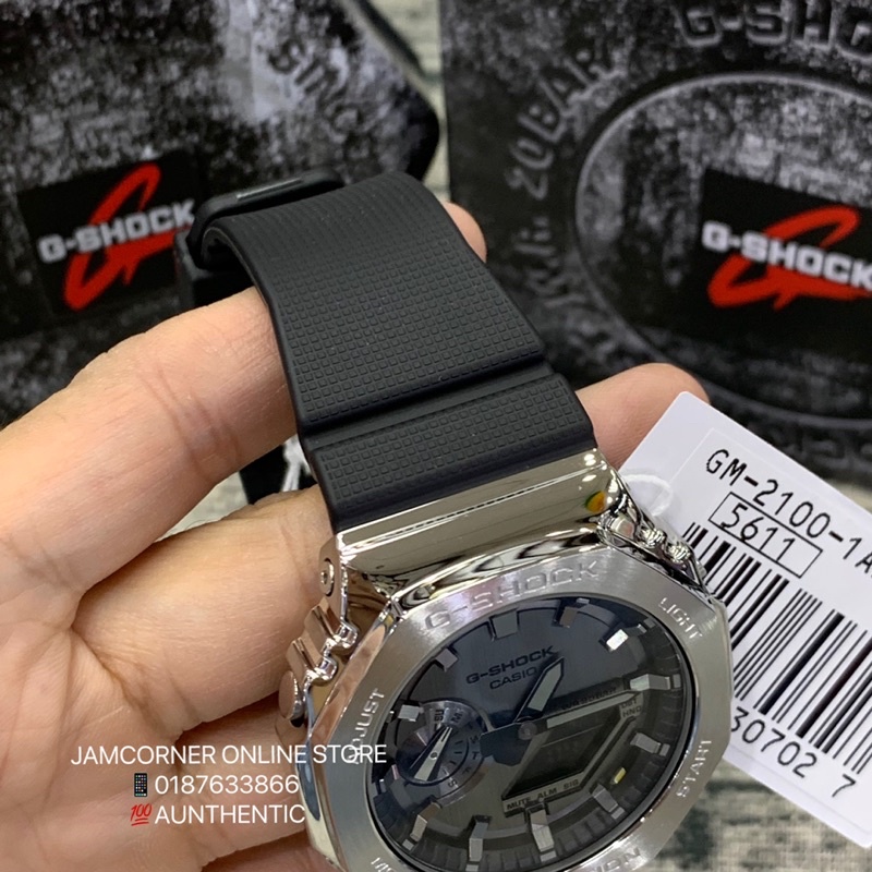 Casi/*o G/SHOCK GM-2100-1A Steel Series นาฬิกาสปอร์ตโลหะสีเงิน Man นาฬิกา Unisex กีฬานาฬิกา m548