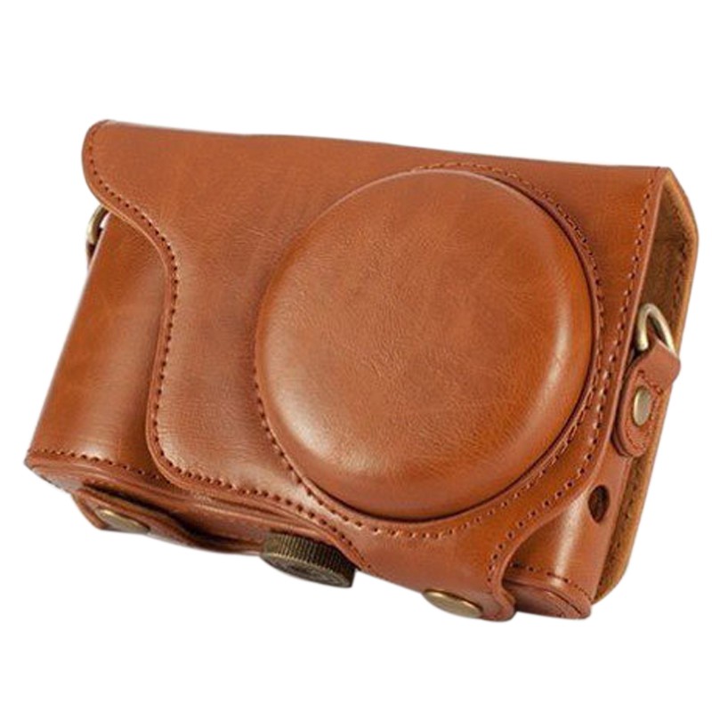 เคสกล้องหนัง PU สําหรับกล้อง Samsung Galaxy EK-GC100/GC200/GC110 พร้อมสายรัด