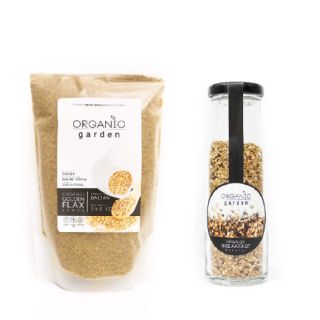 เซ็ทแฟล็กซ์สีทองแบบบด + เบรคฟาสบูสเตอร์ Organic garden Golde…