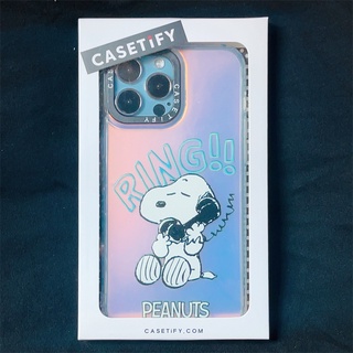 Casetify X PEANUTS เคสโทรศัพท์มือถือ PC TPU แข็ง ลายสนูปปี้ สําหรับ IPhone 13 Pro MAX 12 Pro MAX 11 Pro MAX XS MAX XR X