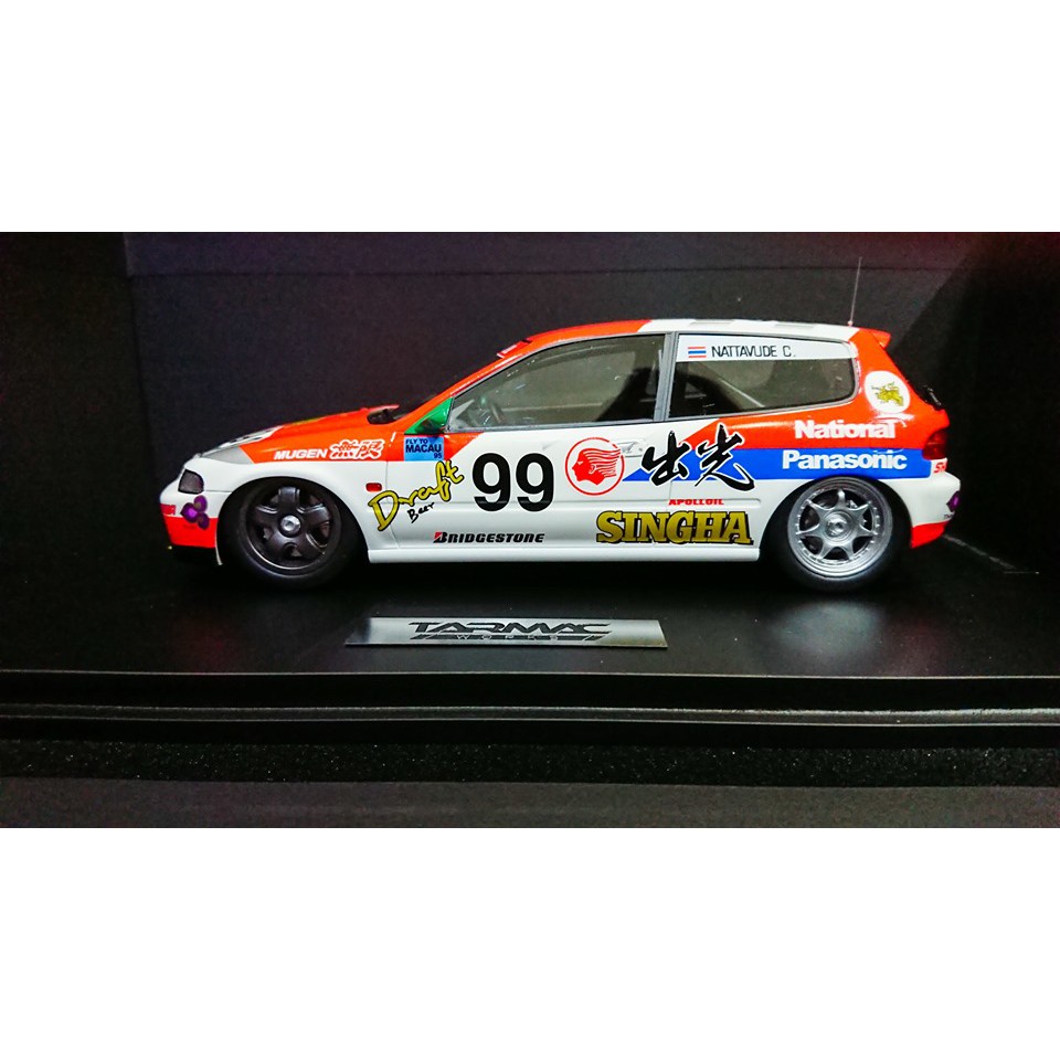 冬の華 TARMAC WORKS 1/18 HONDA CIVIC EG6 マカオカップ