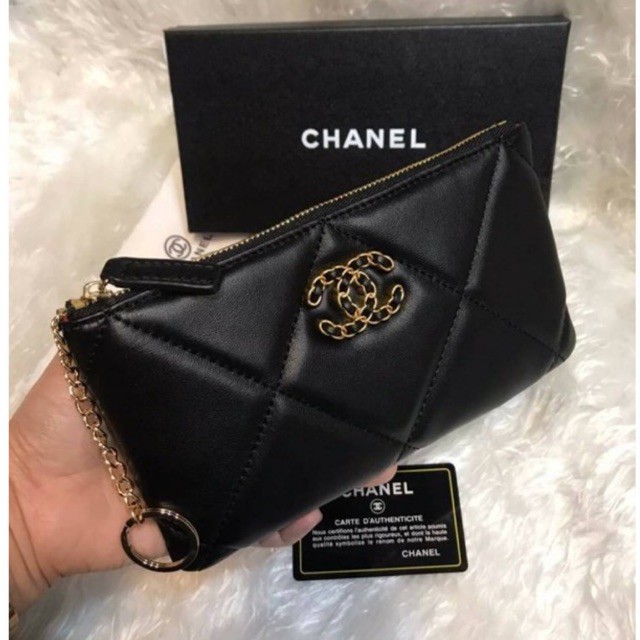 กระเป๋าตังค์ Chanel 20cm. งาน : hiend หนังแท้ทั้งใบ🔥🔥
