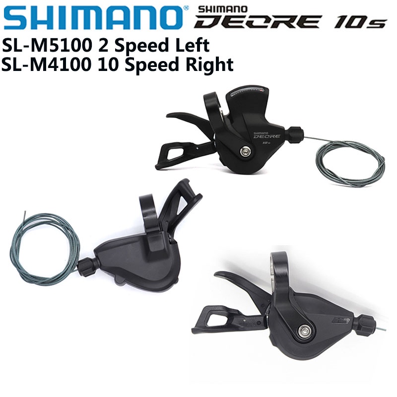 Shimano DEORE M4100 ขวา 10 speed Shift Lever SL m5100 2 speed Shifter Rapidfire Plus Shifting Lever MTB 10s Shifter
