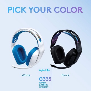 Logitech G335 Black Wired Gaming Headset หูฟังสำหรับเล่นเกมที่เบาที่สุด เชื่อมต่อง่ายด้วยพอร์ตแบบแจ็ค 3.5 mm