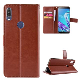 เคสโทรศัพท์หนัง PU ฝาพับ พร้อมช่องใส่บัตร และสายคล้อง สําหรับ Asus Zenfone Max Pro M1 ZB601KL ZB602K X00TD