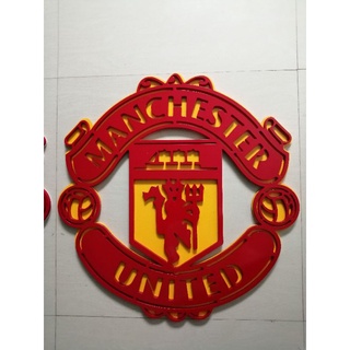 ป้ายแมนยู. โลโก้ Man U  เกะสลัก แมนเซสเตอ ยูไนเต็ด  ทำได้ทุกขนาดครับ