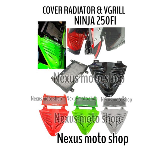 ฝาครอบหม้อน้ํา Ninja250fi พร้อม v Grill Ninja 250fi ninja 250 ฉีด