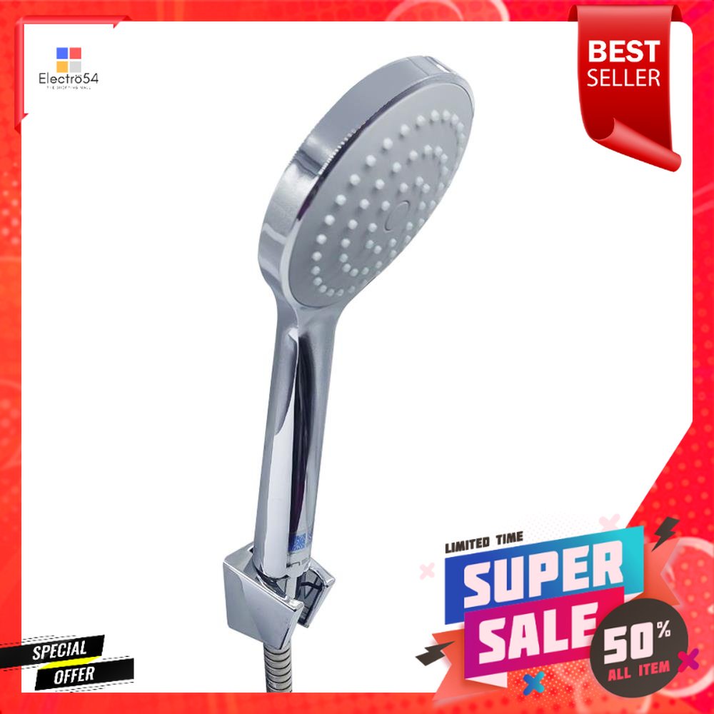 ชุดฝักบัวสายอ่อน 1 ระดับ HOEN รุ่น HOME-17 สีโครมHAND SHOWER SET 1 -FUNCTION HOEN HOME-17 CHROME