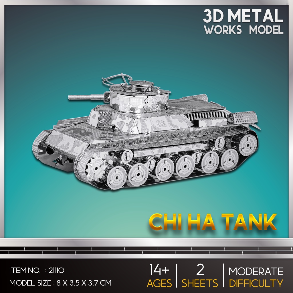 โมเดลโลหะ 3 มิติ China Tank I21110 สินค้าเป็นแผ่นโลหะประกอบเอง สินค้าพร้อมส่ง