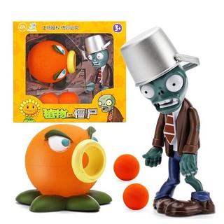 พืชปะทะซอมบี้ Plants vs Zombies ของเล่นสะสม Citron 2 ball &amp; Conehead Zombie ของเล่นยิงกระสูน โมเดลสะสม ฟิกเกอร์ซอมบี้