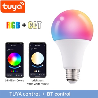 Tuya หลอดไฟ Led 10W E27 RGBW บลูทูธ เปลี่ยนสีได้ RGB+CCT AC85-265V สําหรับตกแต่งบ้าน