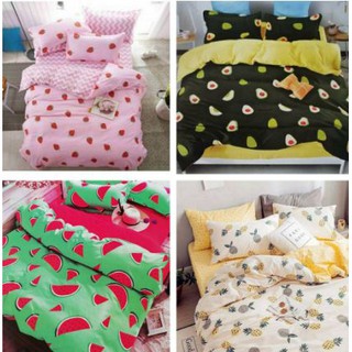 ชุดเครื่องนอนครบชุดพร้อมผ้านวม🍉(ลายผลไม้)