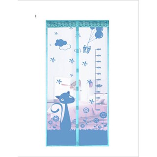 ม่านแม่เหล็กกันยุง ลายแมวน้อย ขนาด 90*210 ซม.