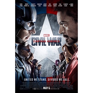 โปสเตอร์ หนัง Captain America Civil War ศึกฮีโร่ระห่ำโลก ขนาด 11.5 X 16.5 นิ้ว (A3)