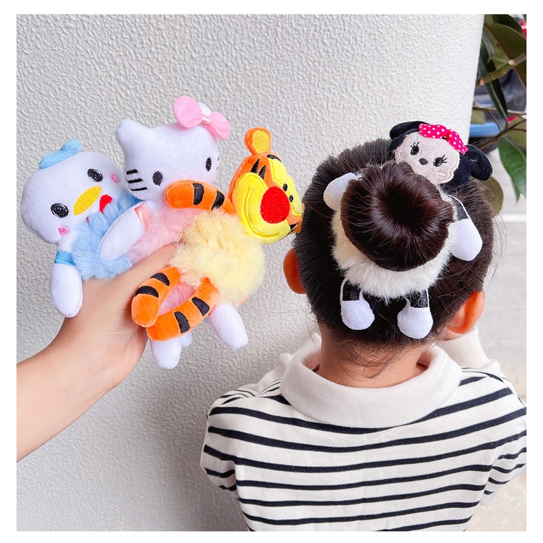 ใหม่ ยางมัดผมหางม้า ยืดหยุ่น ลายการ์ตูนสัตว์น่ารัก สไตล์เกาหลี สําหรับผู้หญิง - รูปที่ 5