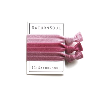 Pink trio hair ties set