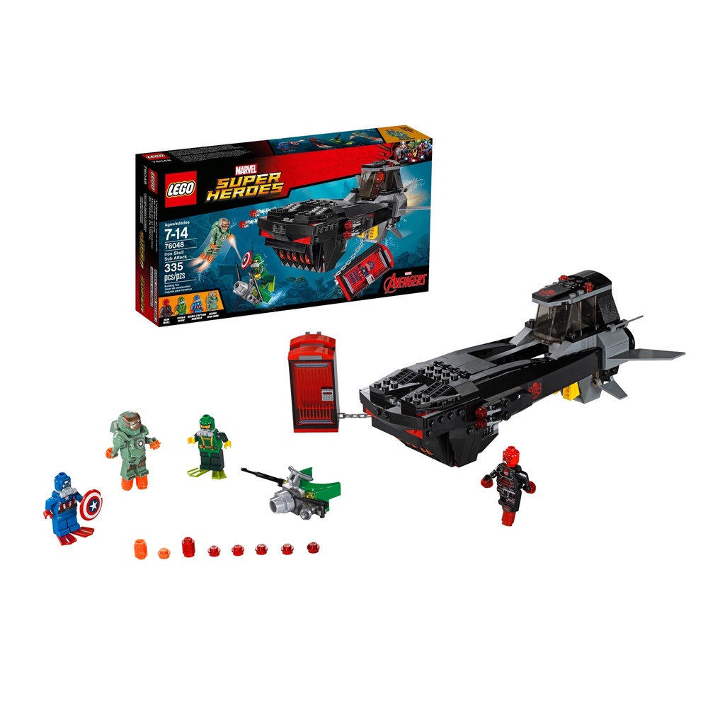LEGO : LEGO MARVEL SUPER HEROES : No.76048 IRON SKULL SUB ATTACK ของแท้ 100%