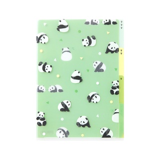 MIDORI 3 Pockets Clear Folder &lt;A5&gt; Panda (D35358006) / แฟ้ม 3 ช่อง ขนาด A5 ลายน้องแพนด้า แบรนด์ MIDORI จากประเทศญี่ปุ่น