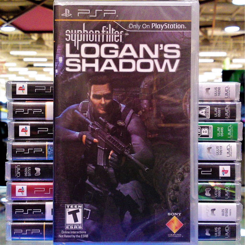 (ภาษาอังกฤษ) มือ1 Syphon Filter Logan's Shadow แผ่นเกม PSP แผ่นPSP UMD PSPเกม แผ่น PSP